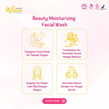 wima aesthetic beauty moisturizing facial wash